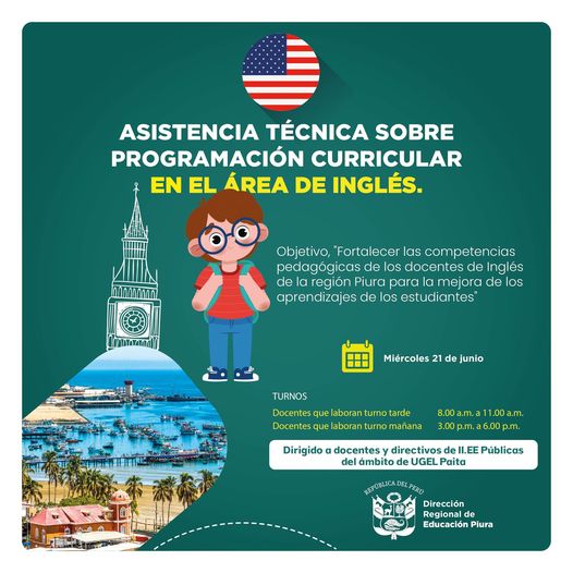 Asistencia TÉcnica Sobre ProgramaciÓn Curricular En El Área De Ingles Gerencial Regional De